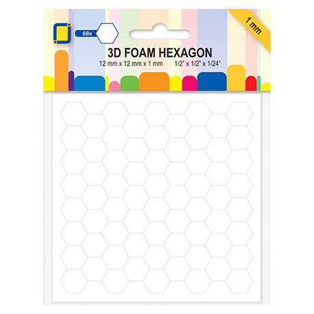 3D šestiúhelníky samolepicí 12x12x1mm (JEJE)
