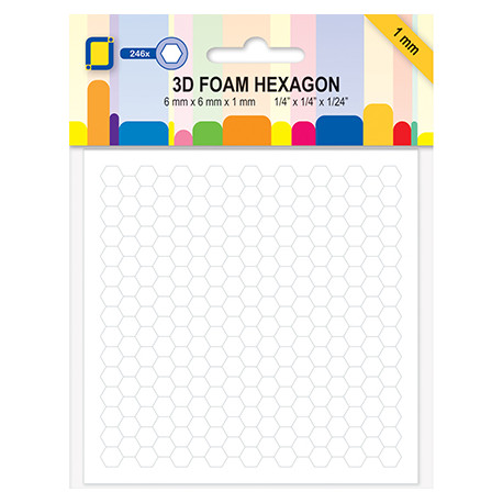 3D šestiúhelníky samolepicí 6x6x1mm (JEJE)