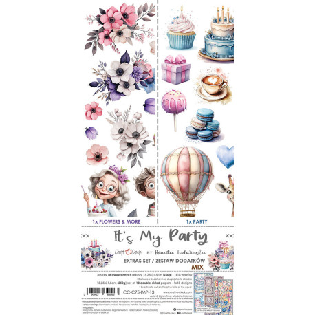 It's My Party Extras Set Mix - sada k vystřihování (Craft O'Clock)