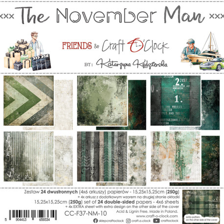 Sada papírů 15x15 The November Man (Craft O´Clock)