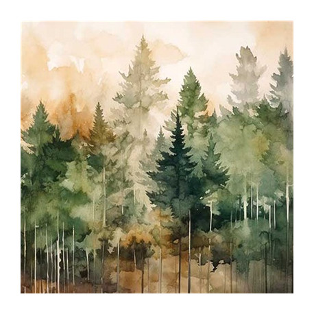 Stromy akvarel 33x33