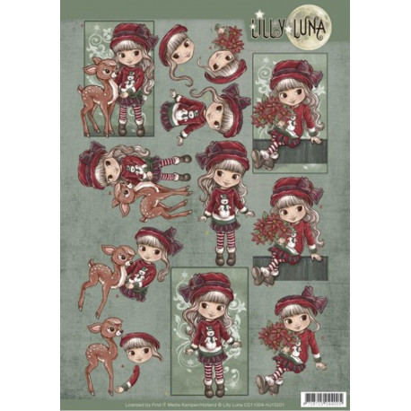 Papír 3D A4 - Vánoční přání Lilly Luna (FI)