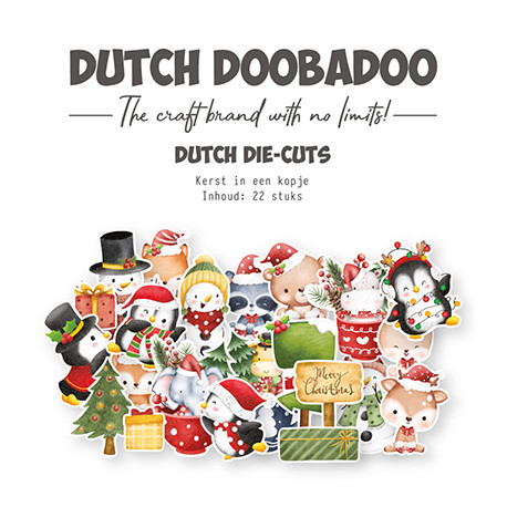 Sada papírových výřezů Christmas in a cup, 22ks (DDBD)