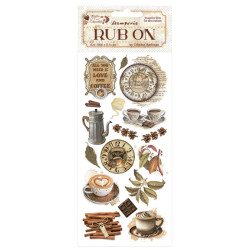 Transfer Stamperia 10x21,6cm - Coffee and Chocolate, vše co potřebuješ je láska a káva (DFLRB195)