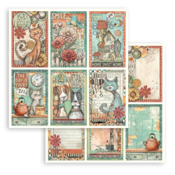 Furry Friends, 6 obrázků 30,5x30,5 scrapbook