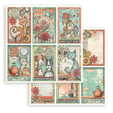 Furry Friends, 6 obrázků 30,5x30,5 scrapbook