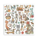 Sada papírů 20,3x20,3 190g Furry Friends (SBBS132)
