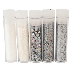 Set glitterů Snow white, 5ks (HCF)