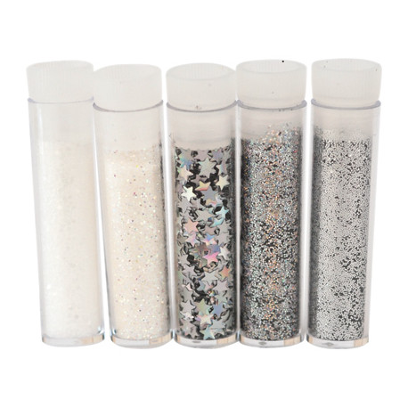 Set glitterů Snow white, 5ks (HCF)