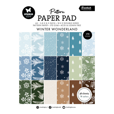 Sada papírů A5 - Winter wonderland Essentials nr.343 (SL)