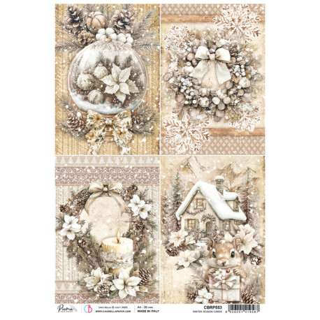 Papír rýžový A4 Winter Season, Cards (CIAO BELLA)