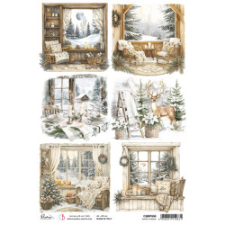 Papír rýžový A4 Winter Season, Winter Frames (CIAO BELLA)