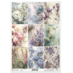 Papír rýžový A4 Zahrada múz, malé obrázky