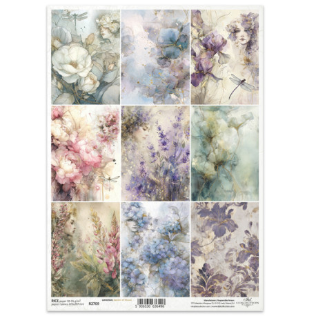 Papír rýžový A4 Zahrada múz, malé obrázky Papír rýžový A4 Zahrada múz, malé obrázky