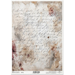Papír rýžový A4 Zimní pohádka, stará listina v sépiové
