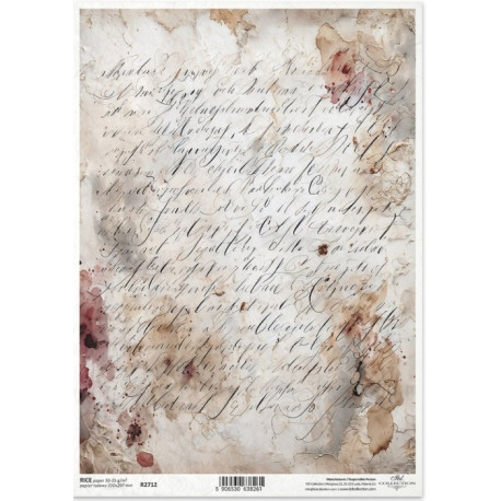 Papír rýžový A4 Zimní pohádka, stará listina v sépiové Papír rýžový A4 Zimní pohádka, stará listina v sépiové