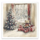 Set 6ks rýžových papírů - Zimní pohádka, vánoční stromy a hračky (14,8x14,8cm)
