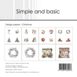 Sada papírů 15x15 Christmas (Simple and Basic)