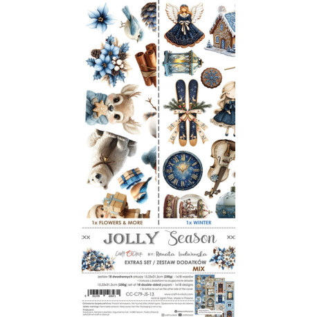 Jolly Season Extras Set Mix - sada k vystřihování (Craft O'Clock)