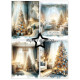 Sada papírů A6 Christmas Trees (PF)