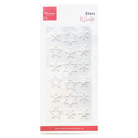 Sada hvězd z perliček 18ks, perlově bílá (MD)