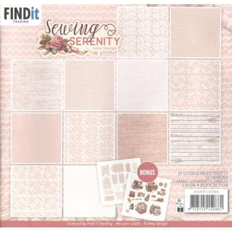 Sada papírů 20x20 Sewing Serenity (FI)