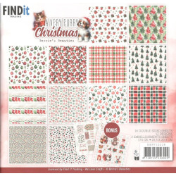 Sada papírů 20x20 A Very Furry Christmas (FI)