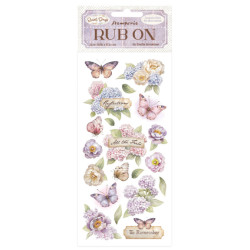 Transfer Stamperia 10x21,6cm - Quiet Days, hortenzie a motýli (DFLRB202)