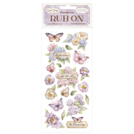 Transfer Stamperia 10x21,6cm - Quiet Days, hortenzie a motýli (DFLRB202)