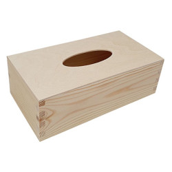 Poklop - dřevěná krabička na kapesníky s vysouvacím dnem (K)