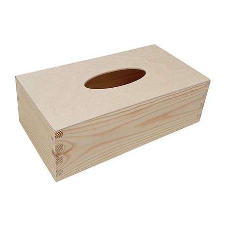 Poklop - dřevěná krabička na kapesníky s vysouvacím dnem (K)