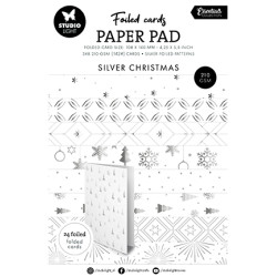 Sada papírů A5, základů přáníček - Silver patterns Essentials nr. 384 (SL)