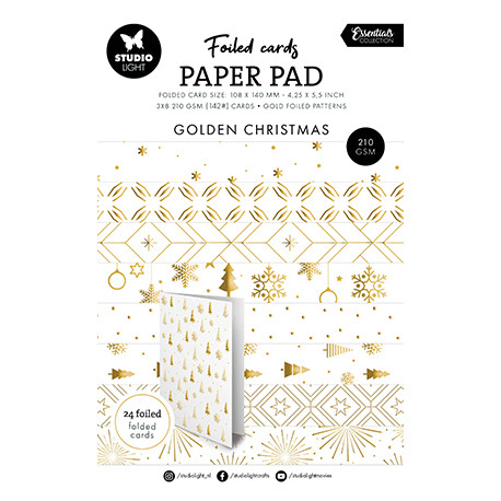 Sada papírů A5, základů přáníček - Golden patterns Essentials nr. 383 (SL)