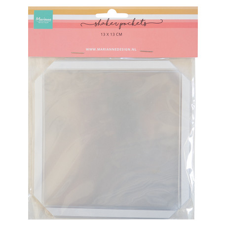 Průhledné kapsy pro chrastící přáníčka - 13x13cm, 5ks (MD)