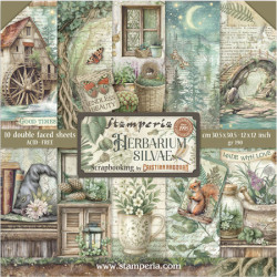Sada papírů 30,5x30,5 190g Herbarium Silvae (SBBL179)