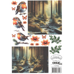 Papír k vystřihování A4 - Winter F (Crealies)