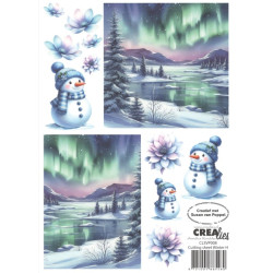 Papír k vystřihování A4 - Winter H (Crealies)