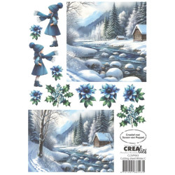 Papír k vystřihování A4 - Winter C (Crealies)