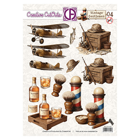 Papírové výřezy A4 - Vintage Gentlemen 04 (CA)