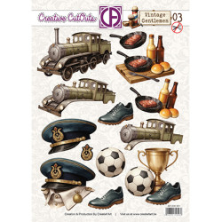 Papírové výřezy A4 - Vintage Gentlemen 03 (CA)