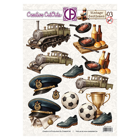 Papírové výřezy A4 - Vintage Gentlemen 03 (CA)