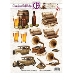 Papírové výřezy A4 - Vintage Gentlemen 02 (CA)