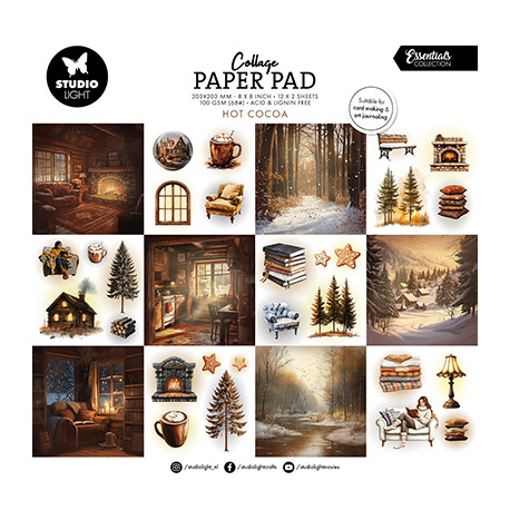 Sada papírů 20x20 Hot Cocoa Essentials nr. 409 (SL)