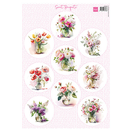 Papír A4 Sladké kytice 7cm (MD)