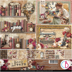 Sada papírů 20x20 Book Lovers (Ciao Bella)