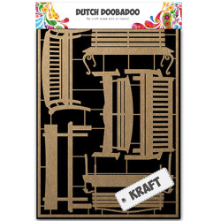 Kartonové výřezy Lavice, 6ks (DDBD)