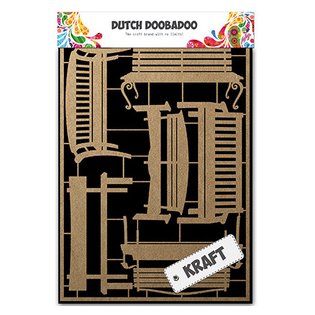 Kartonové výřezy Lavice, 6ks (DDBD)