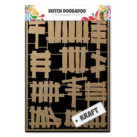 Kartonové výřezy Dřevěné ploty, 11ks (DDBD)