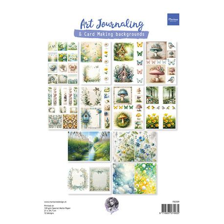 Papíry A4 Art Journaling spring set by Fairybells (MD)