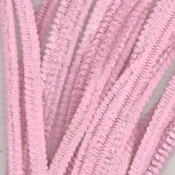 Sada chlupatých drátků 6mm, 30cm, 20ks růžové